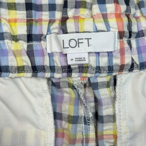 LOFT Gingham Paperbag Shorts – Size M - Picture 8 of 9